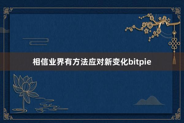 相信业界有方法应对新变化bitpie