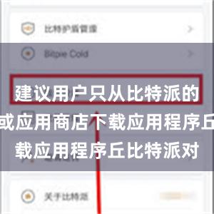 建议用户只从比特派的官方网站或应用商店下载应用程序丘比特派对